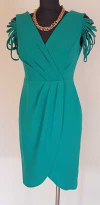 Elegancka sukienka kolor zielony 36 nowa z metką