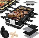 Grill stołowy Raclette z naturalnym kamieniem KESSER 1200 W