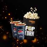 Voucher Cinema City duży popcorn i 2 średnie napoje. 3 minuty