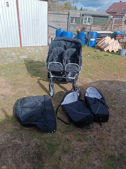 Wózek bliźniaczy 2w1