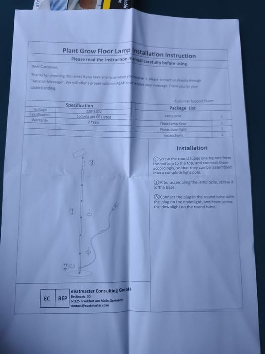 Uprawy roślin  lampa