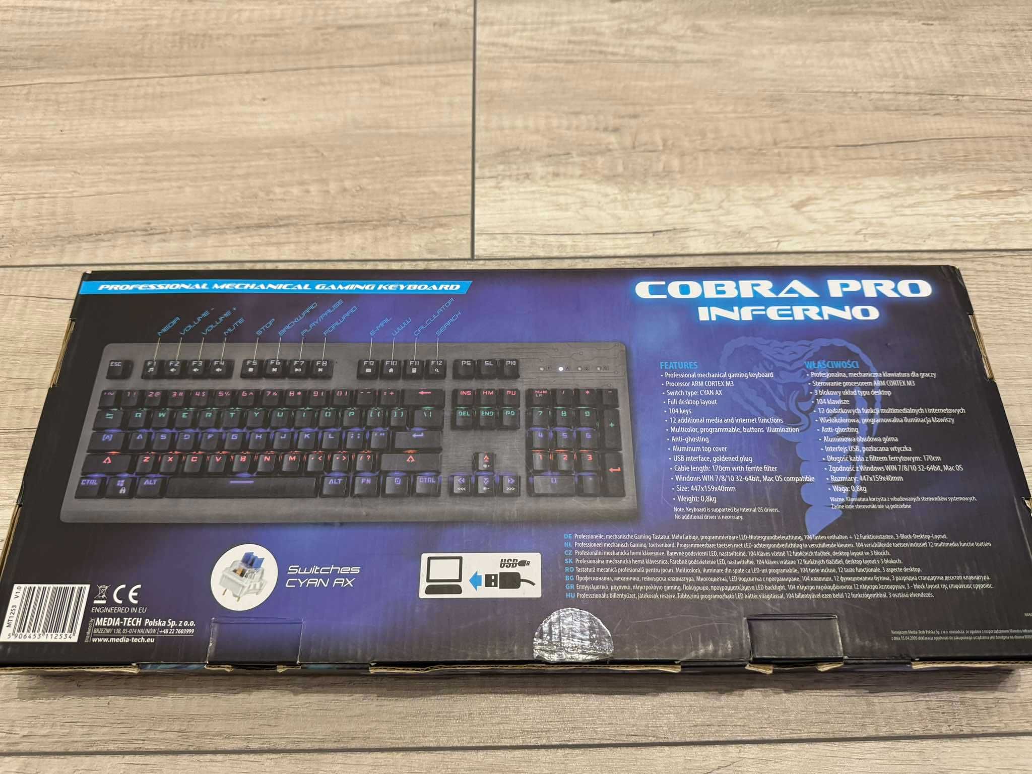 Klawiatura mechaniczna Media-Tech COBRA PRO INFERNO mt1253