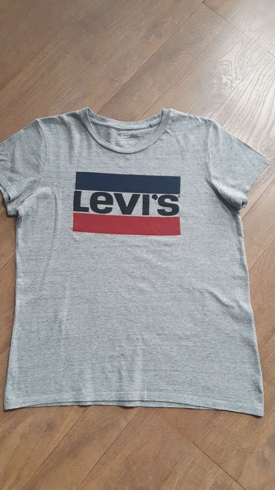 Levis szary T-shirt koszulka z logo rozm. S