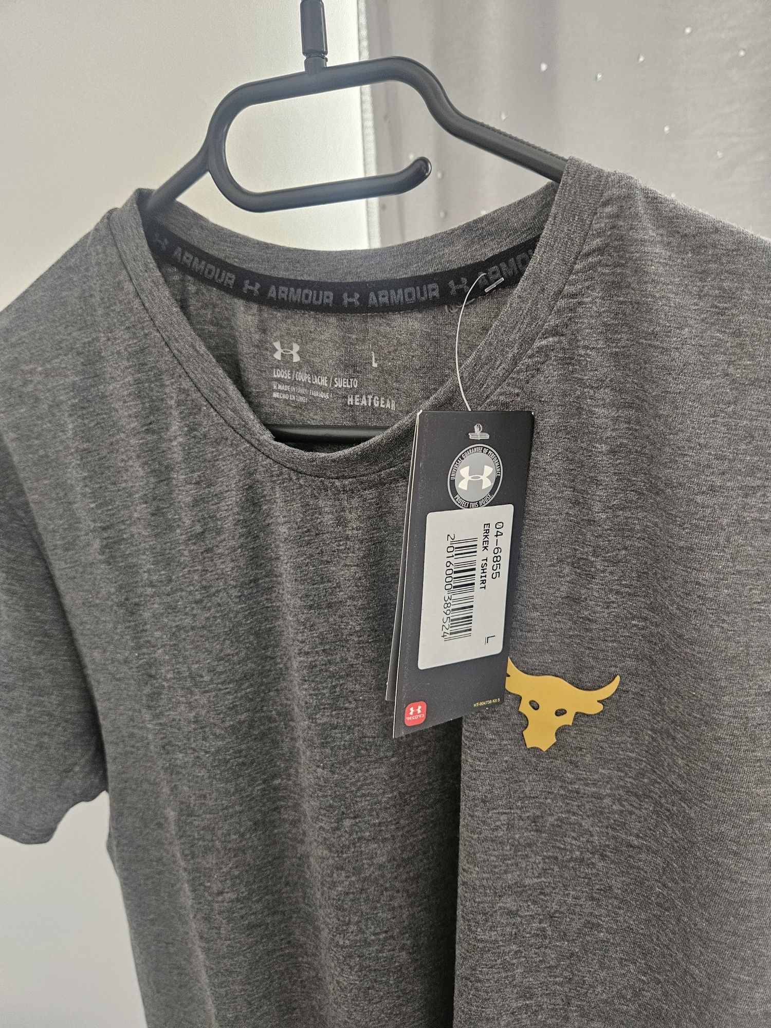 Męska koszulka L szara sportowa tshirt under armour nowa siłownia