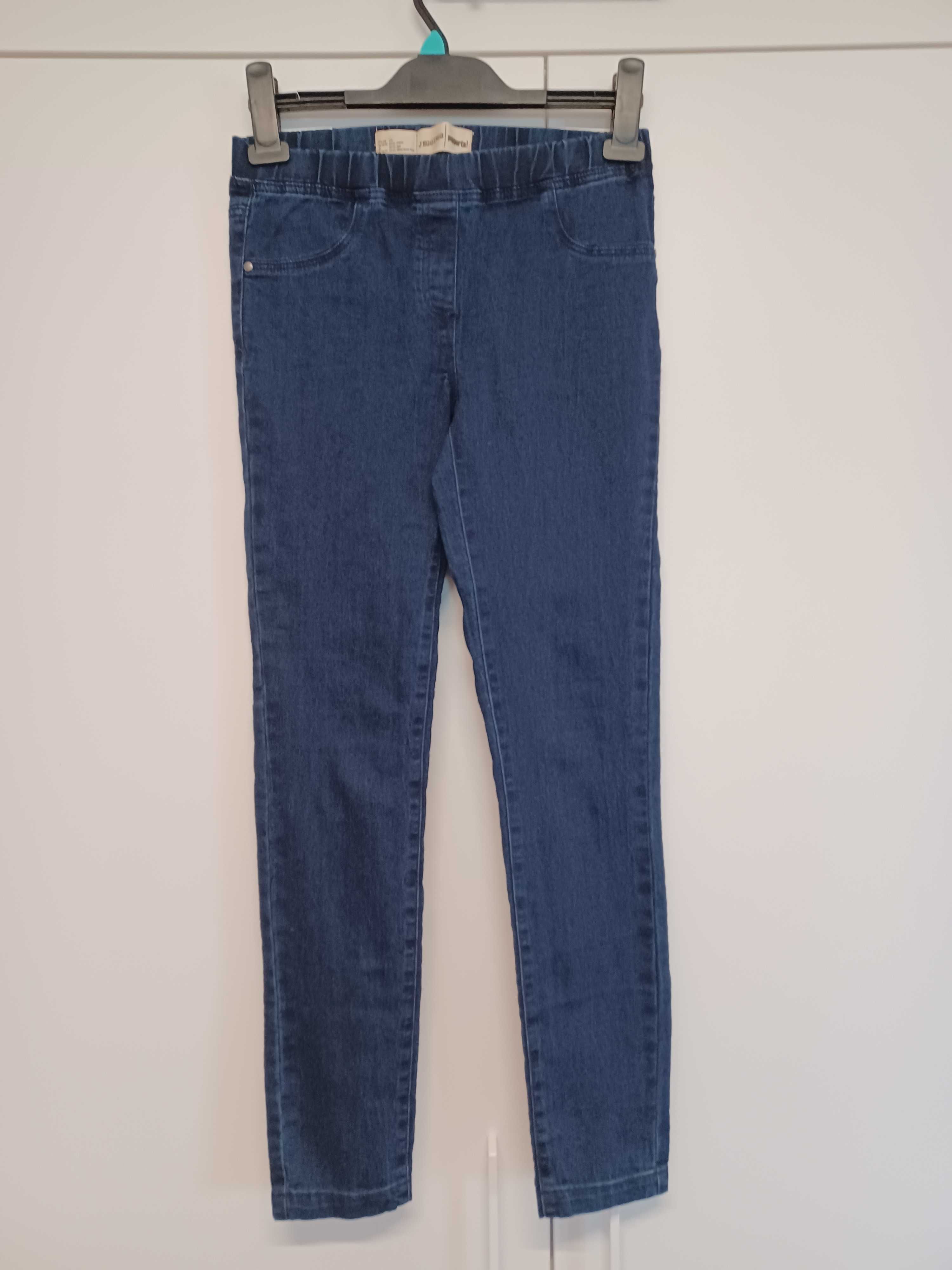 Spodnie dziewczęce jeansowe / jegginsy - rozmiar 146 cm