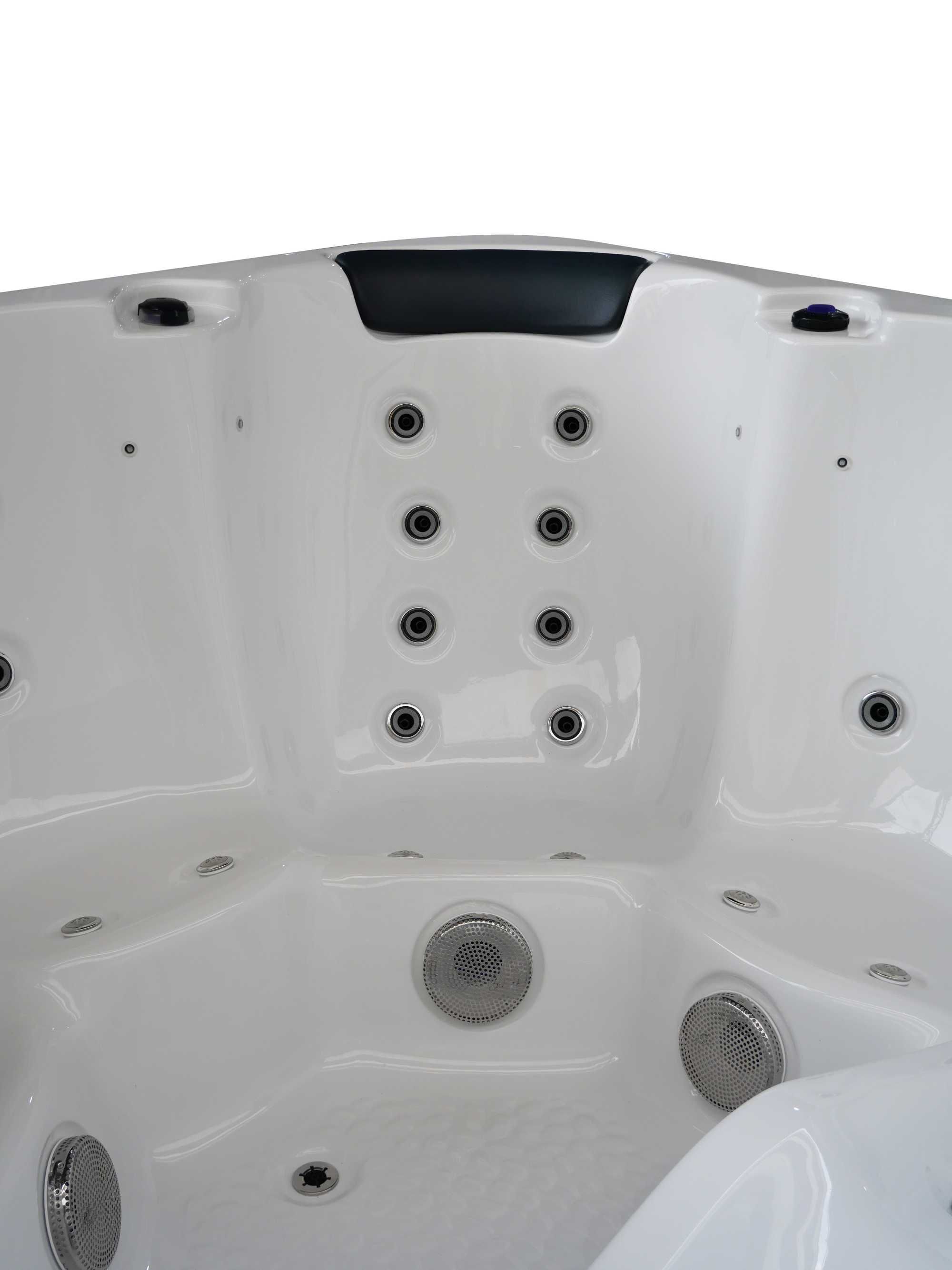 Jacuzzi ogrodowe wanna z hydromasażem 6-osobowe 200x200x92cm AquaGold