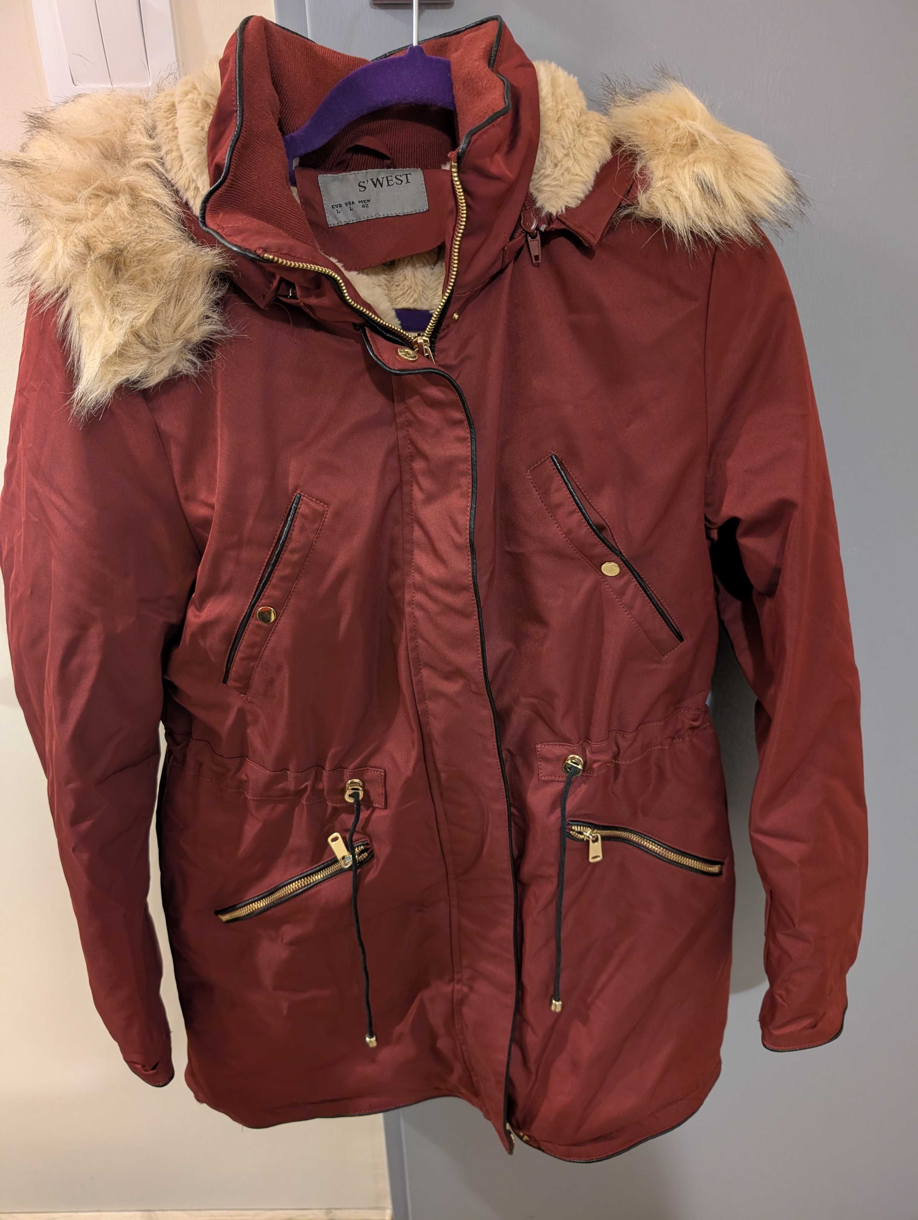 Parka zimowa bordowa Dstreet