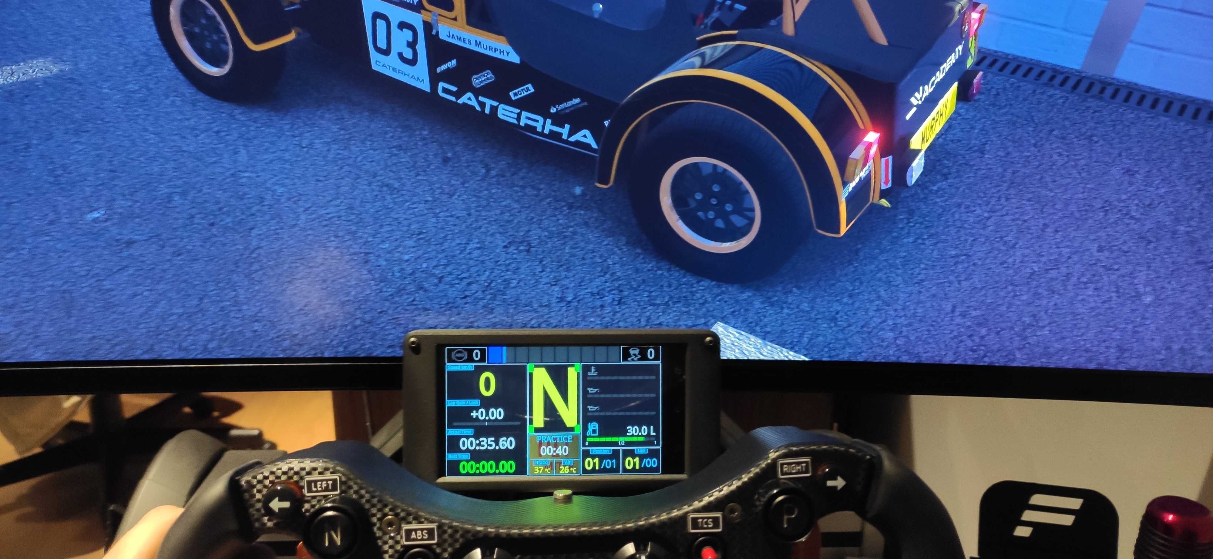 Dashboard  com telemóvel 5.5" para Simracing