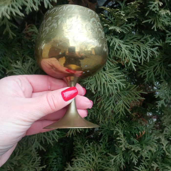 Фужер латунь винтажный