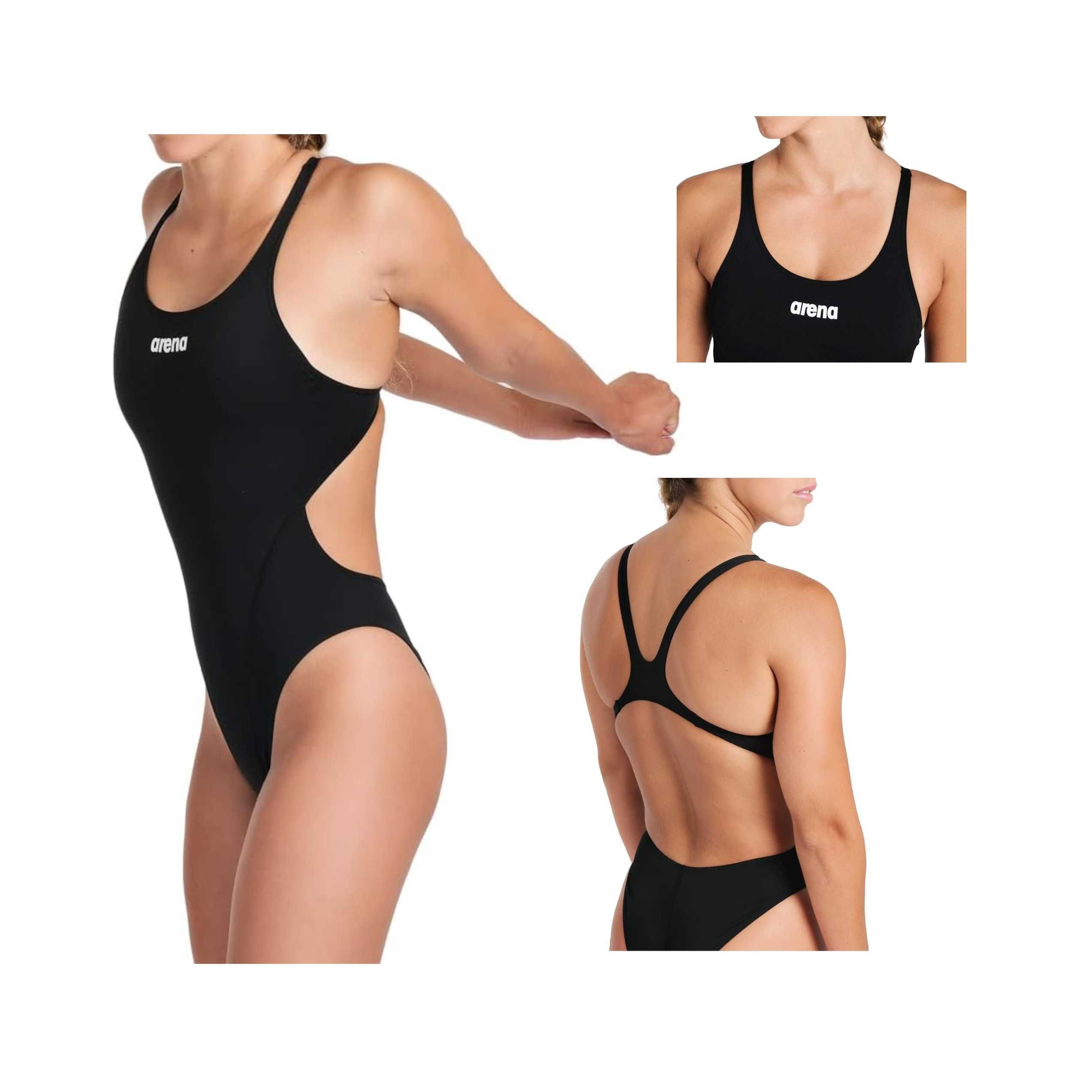 Damski Jednoczęściowy Strój Kąpielowy ARENA Team Tech Solid Black 40