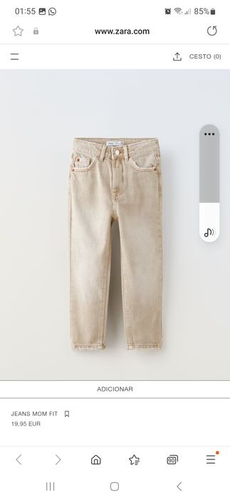 Calças de ganga para menina