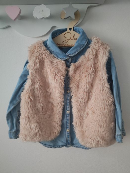 Futerko bezrękawnik H&M różowy dziewczęcy