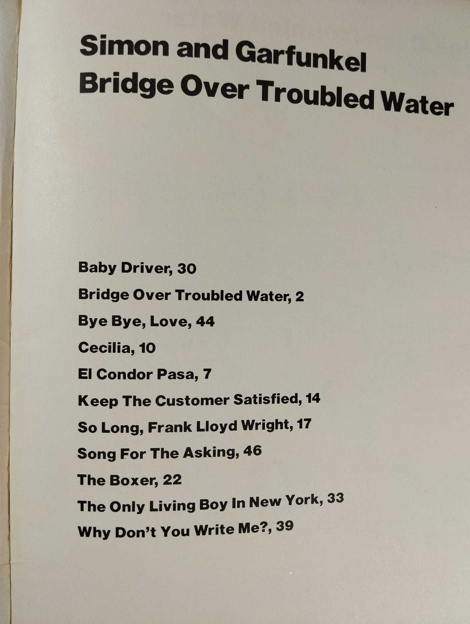 Partituras Simon and Garfunkel, Bridge Over Troubled Water