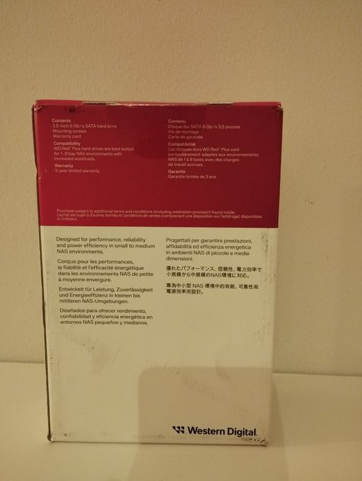 Жесткий диск Western Digital Red Plus 6TB 5400rpm 256МБ WD60EFPX 3.5