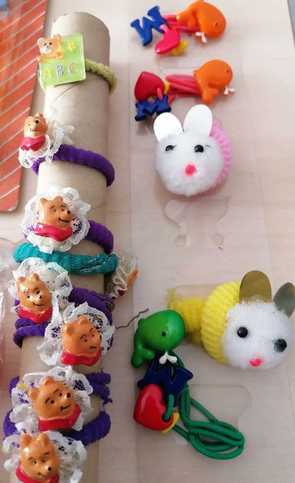 Molas e elásticos de cabelo, criança e adulto, lote todo por 5€