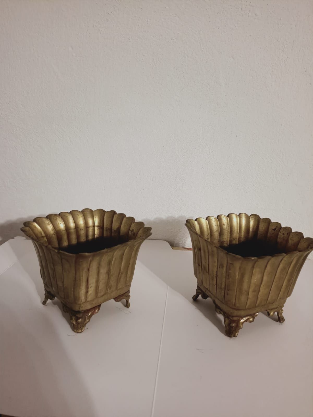 Stylowy Vintage z mosiądzu pojemniki