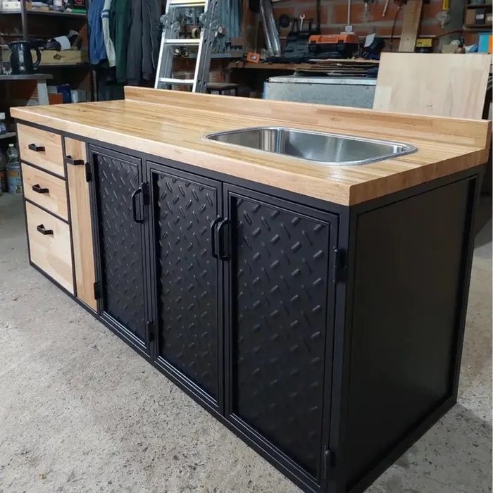 Szafka kuchenna dolna w stylu LOFT pod zlew.