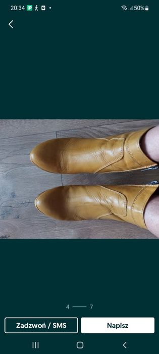 Buty damskie roz.39 Skóra.musztardowe