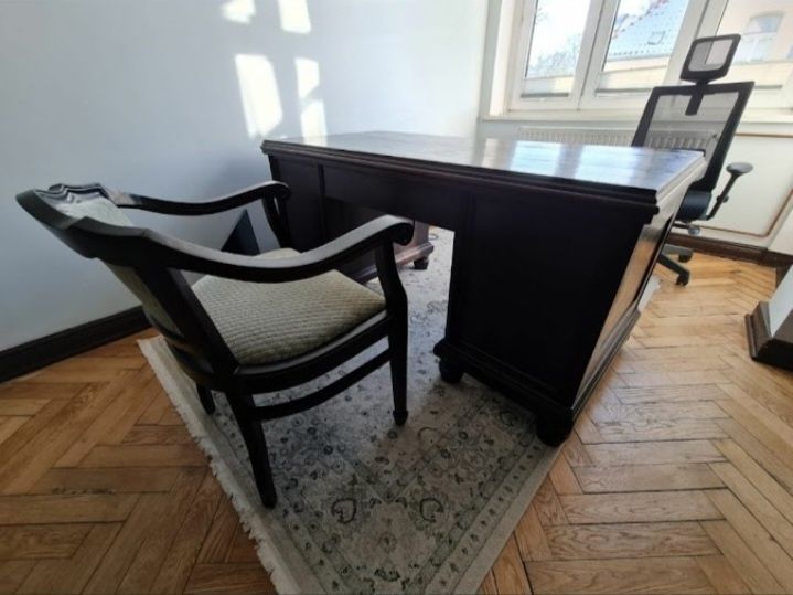 Meble gabinetowe, antyki, biurko,  szafa, stół, krzesła
