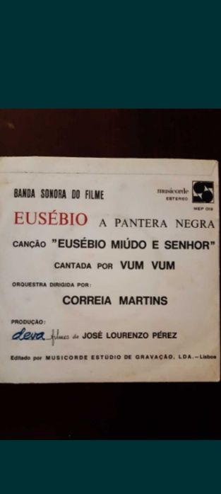 Disco de vinil da Banda sonora do Filme de Eusébio a Pantera