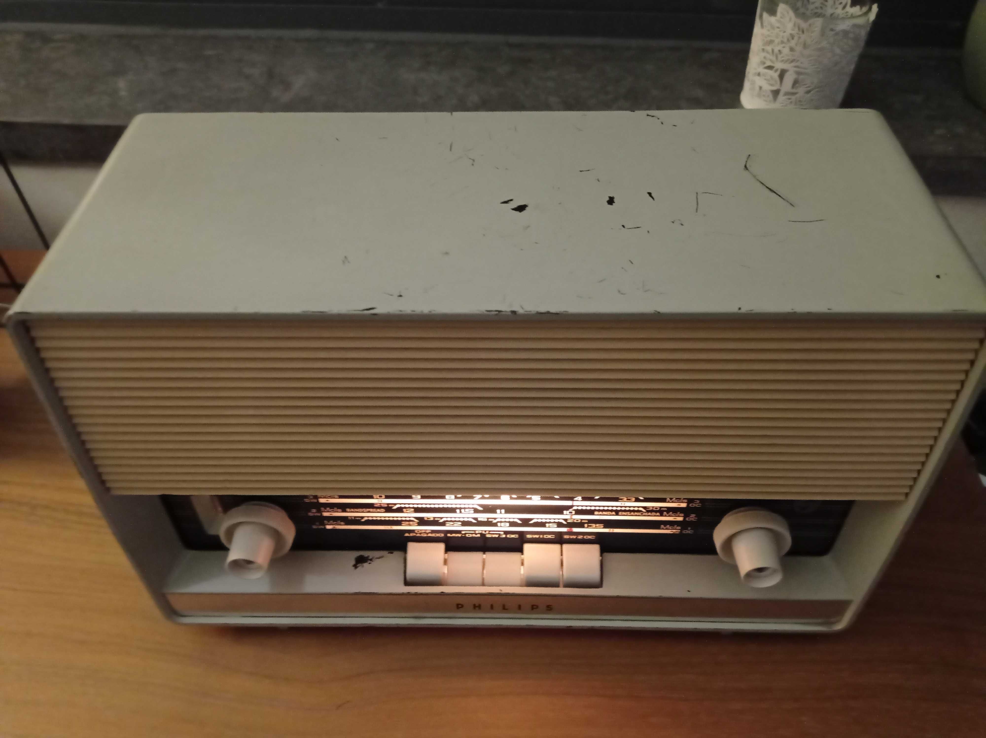 Retro radio Philips B3X16A - rádio válvulas antigo [c/ FM e Bluetooth]