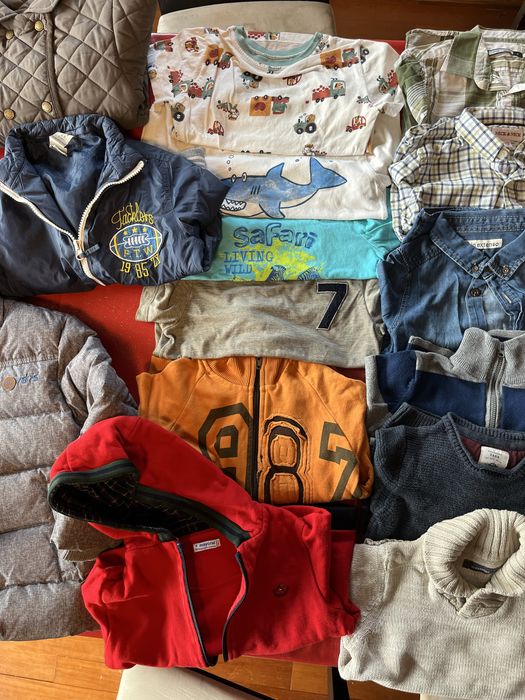 Lote Conjunto 25 peças Roupa Criança 3-4 anos c casaco quente invern