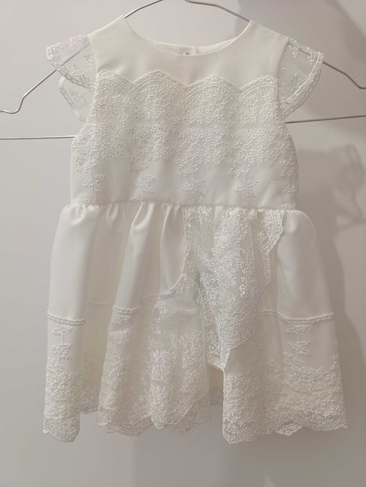 Sukienka do chrztu ALICJA, kolor ecru, Milulove