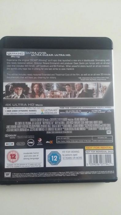 Sprzedam film blu ray 4k Independence day dźwięk DTS X