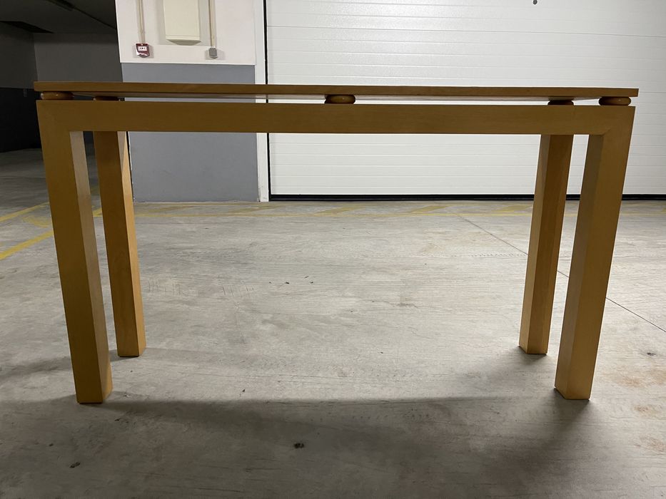 Consola de entrada em pau preto e pau ctim