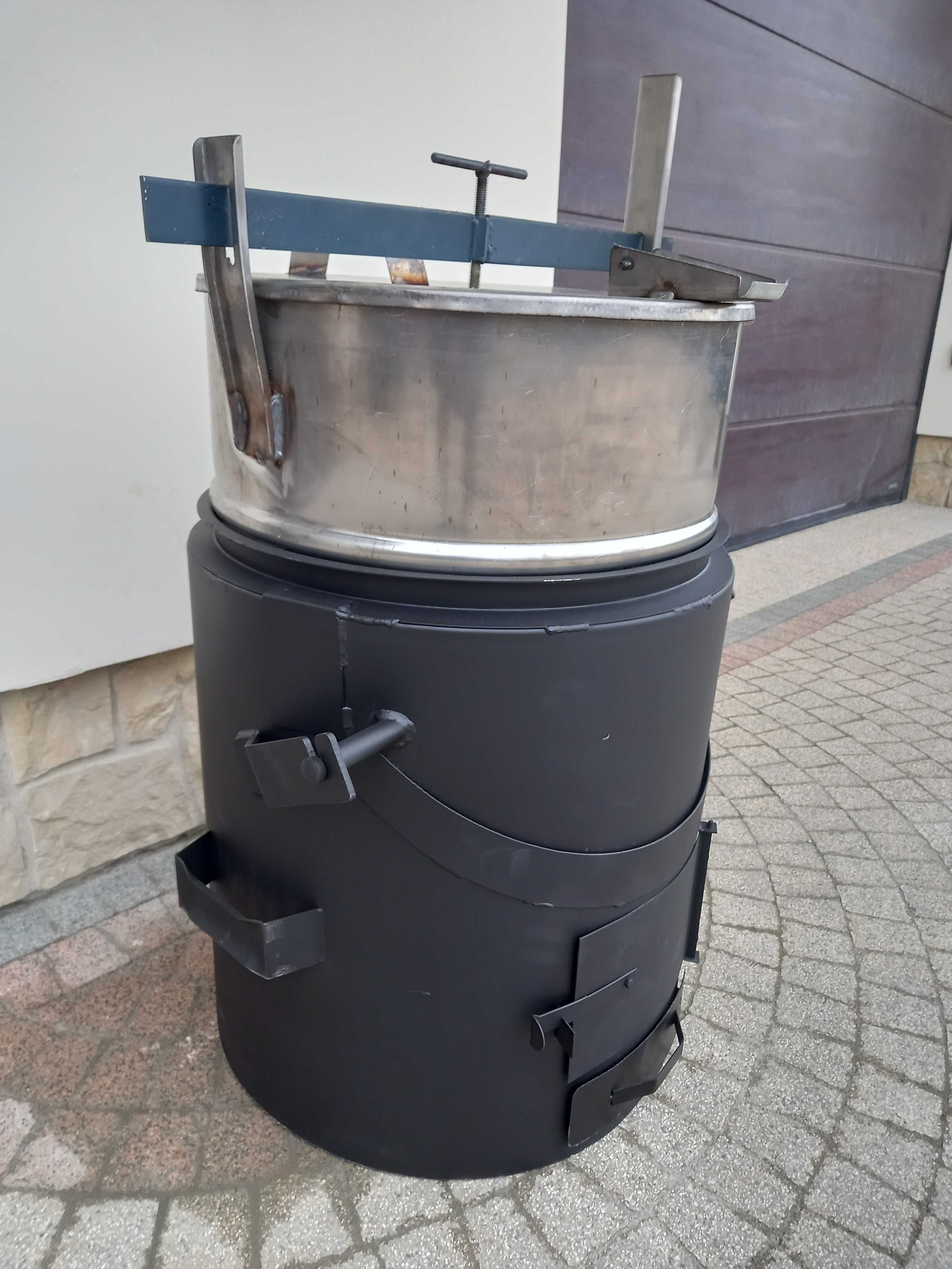 Parnik węglowy 60 l parownik z szamotem kocioł z blachy nierdzewnej