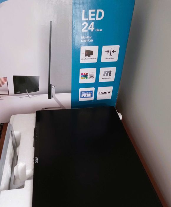 UltraCIENKI Monitor LED AOC 24" I2481FXH WĄSKA ramka+GRATIS klawiatura