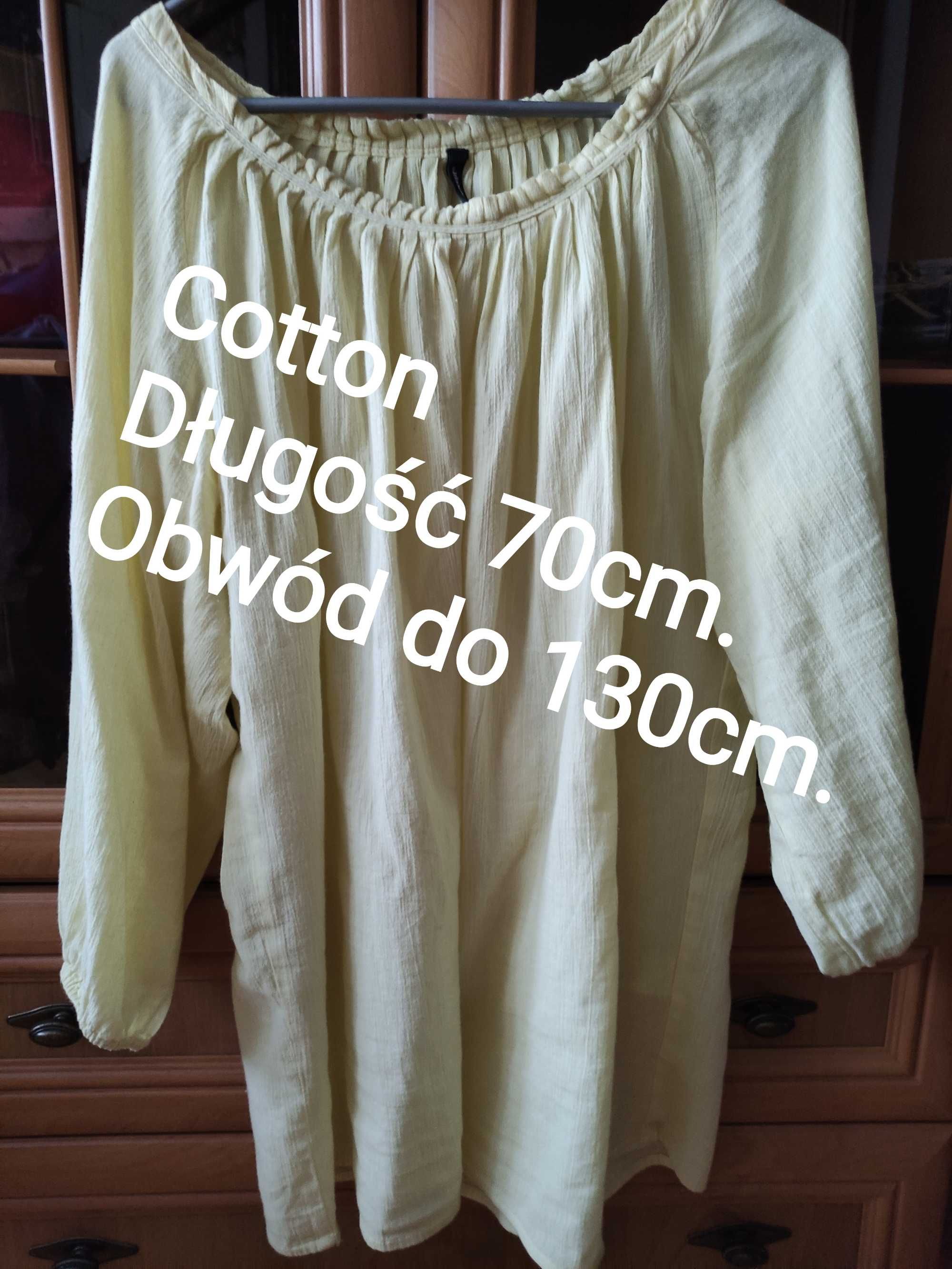 Bluzka Tunika  cotton oversize r. 42-48