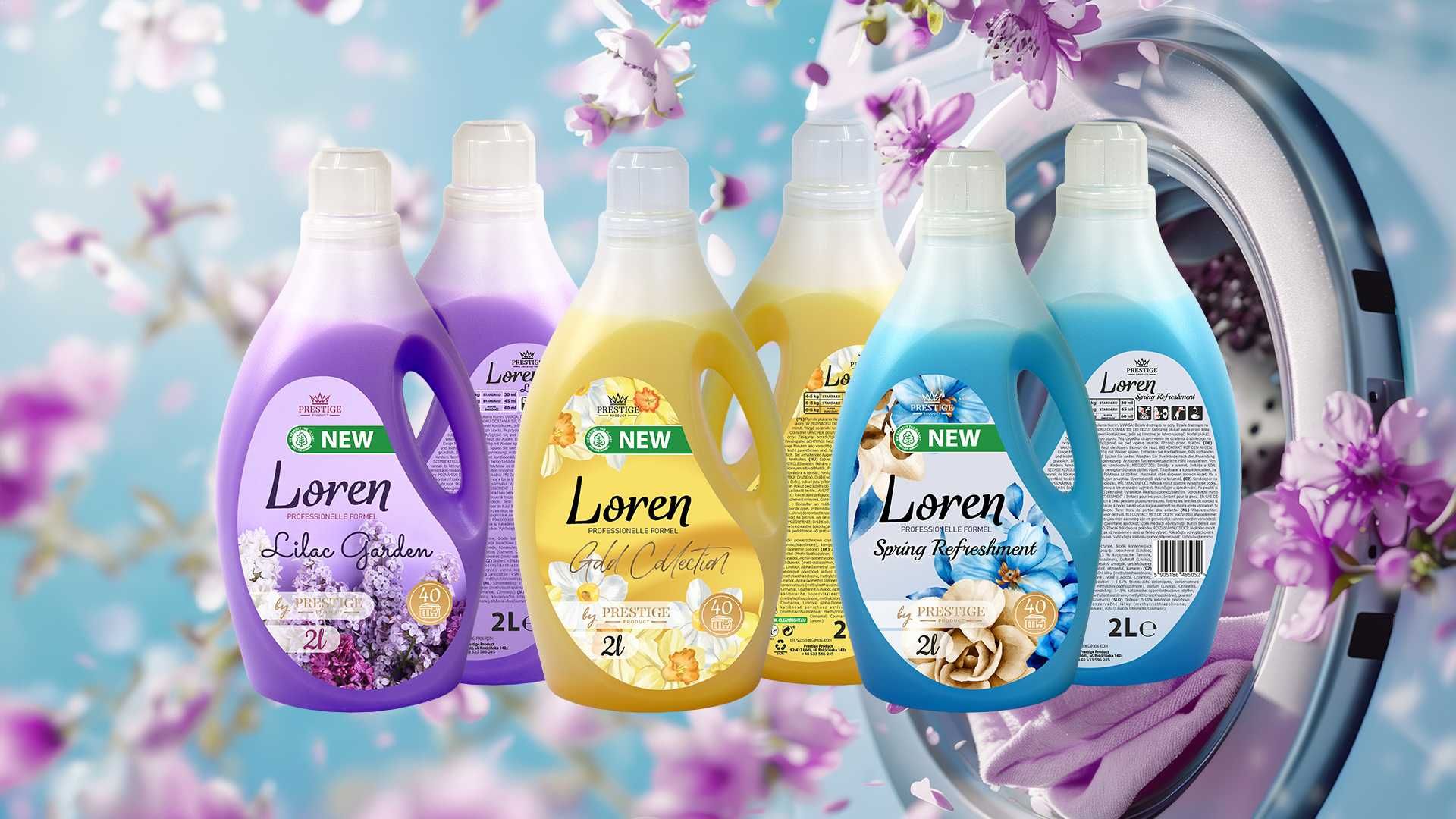 Płyn do płukania tkanin Loren -3butelki x 2L niemiecka jakość!