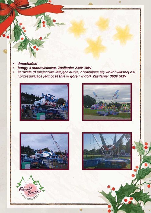 Imprezy eventy JARMARKI BOŻONARODZENIOWE świąteczne/ wynajem / stoiska