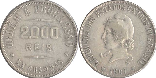 2000 Reis 1907 XXg prata