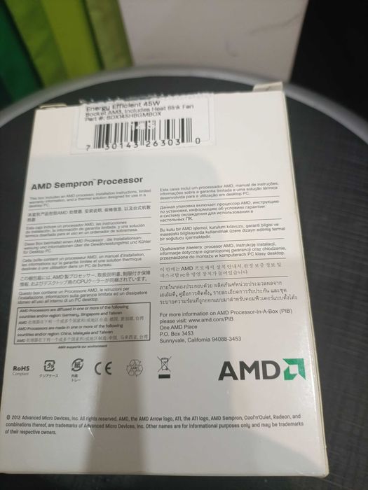 Processador AMD Sempron 145 – 2.8 GHz – Socket AM3 (sem ventoinha)