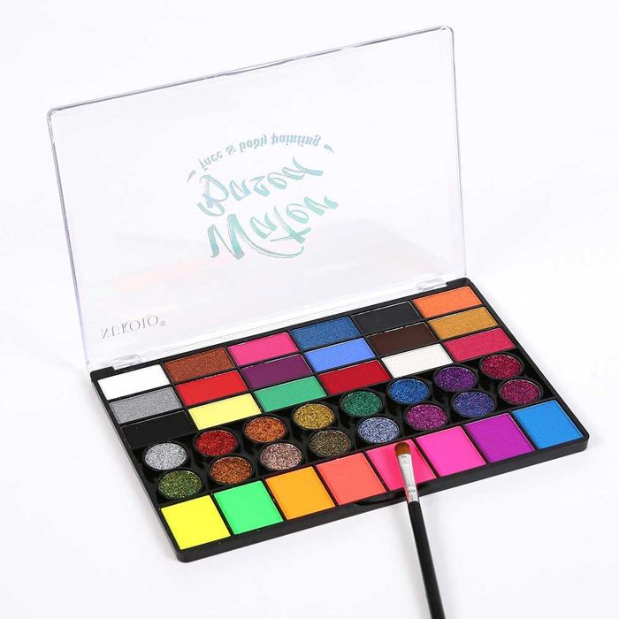 Профессиональный аквагрим Большой набор 42цвет кисточка NK4201 Бодиарт