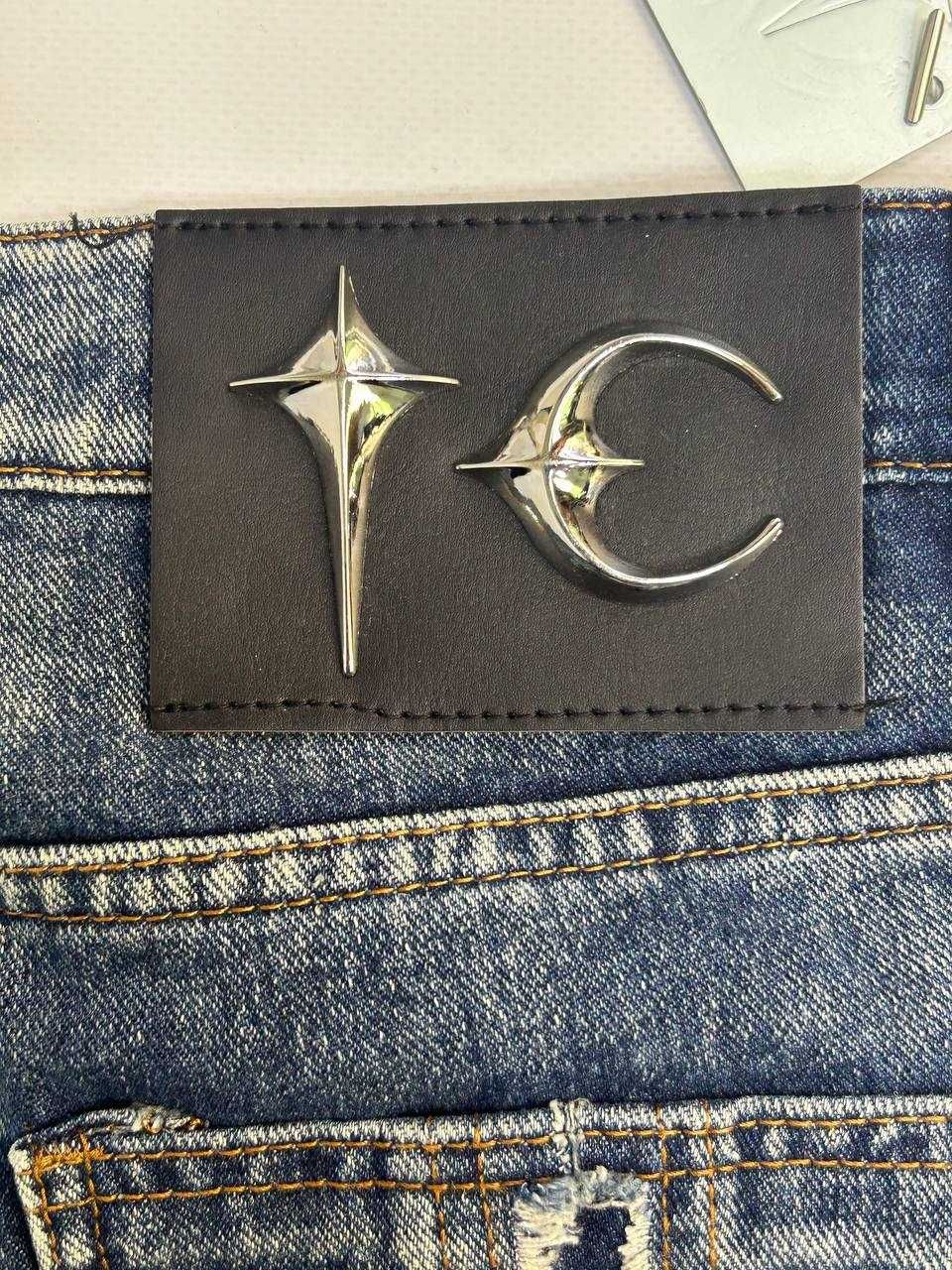 THUG CLUB джинси distressed baggy faded джинсы синие чорні сині nfs M