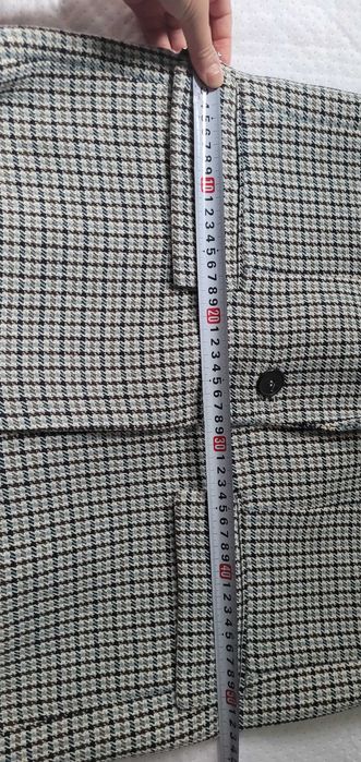 marynarka w pepitkę Zara M 38 vintage nowa poduszki na ramionach