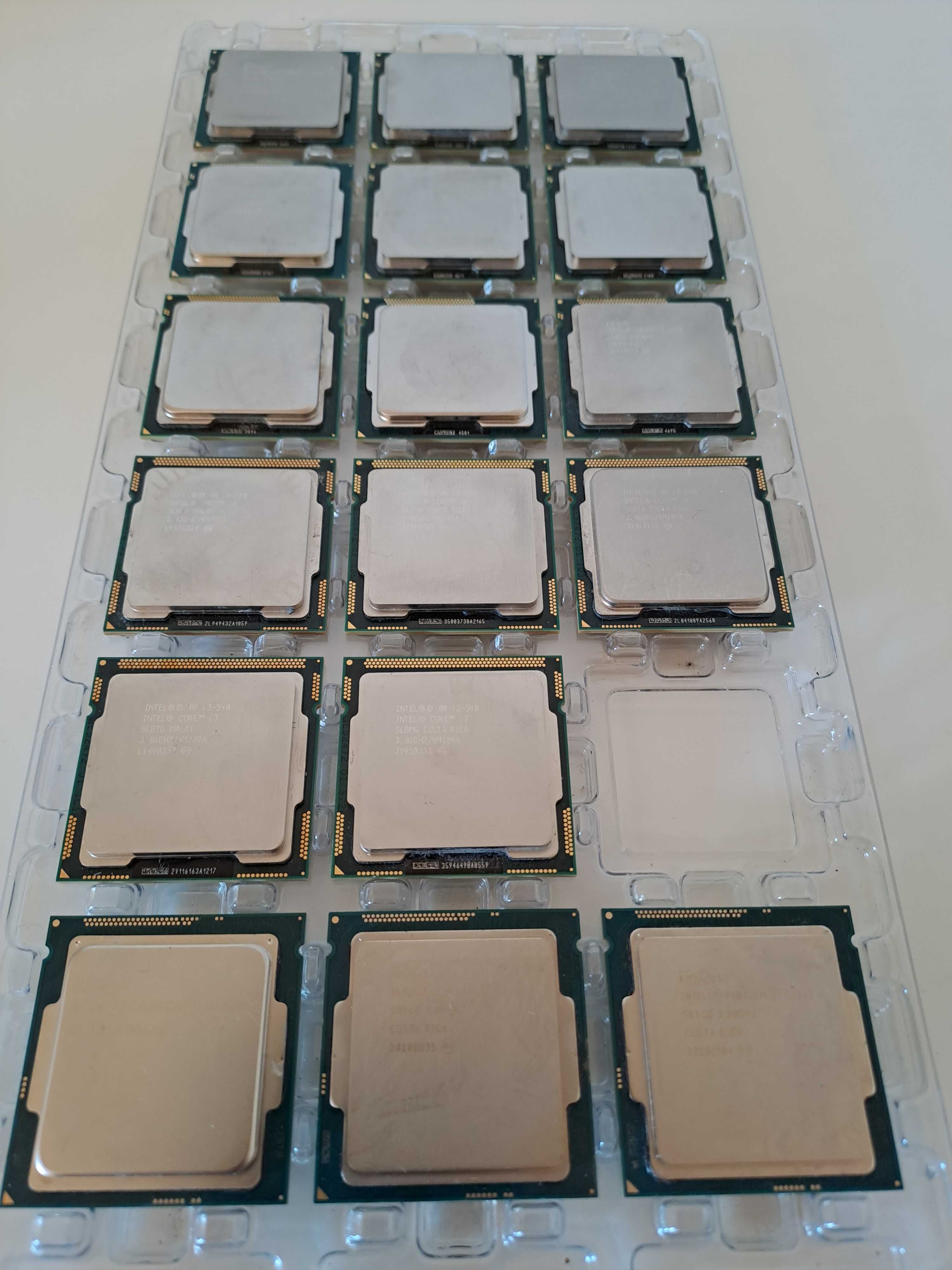 Lote de 19 CPUs da Intel (LGA 1156 / 1155 / 1150 / 1366)