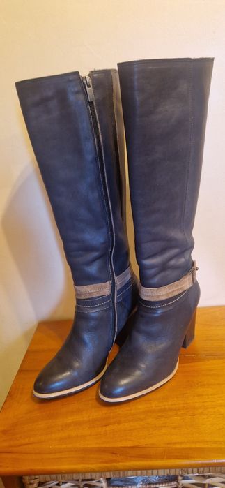 Kozaki skóra Ryłko granatowe rozmiar 37