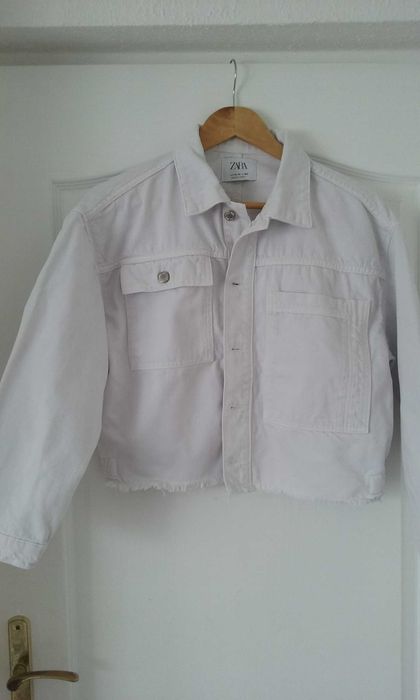 kurtka jeansowa zara 164 ( XS)-dziewczęca-jasna lawenda-oversize