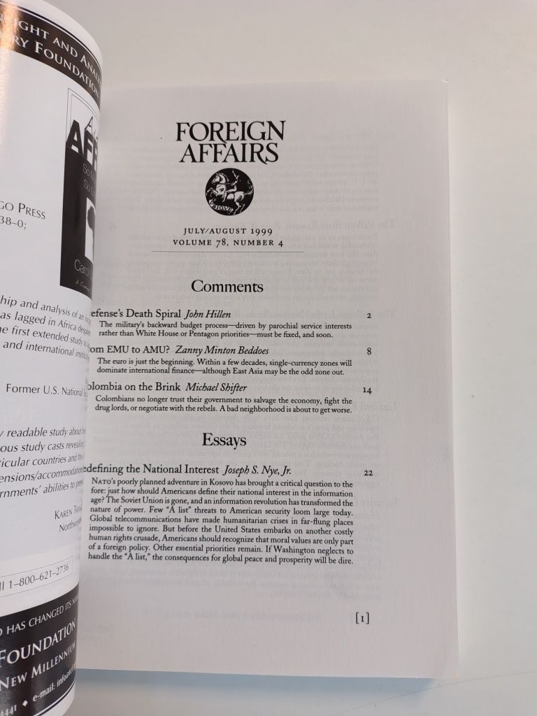 Foreign Affairs magazine

July / Augusto 1998