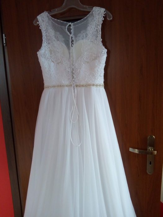 Sukienka ślubna - model "Paryżanka" rozm. 38, wzrost 167 cm+5 cm obcas