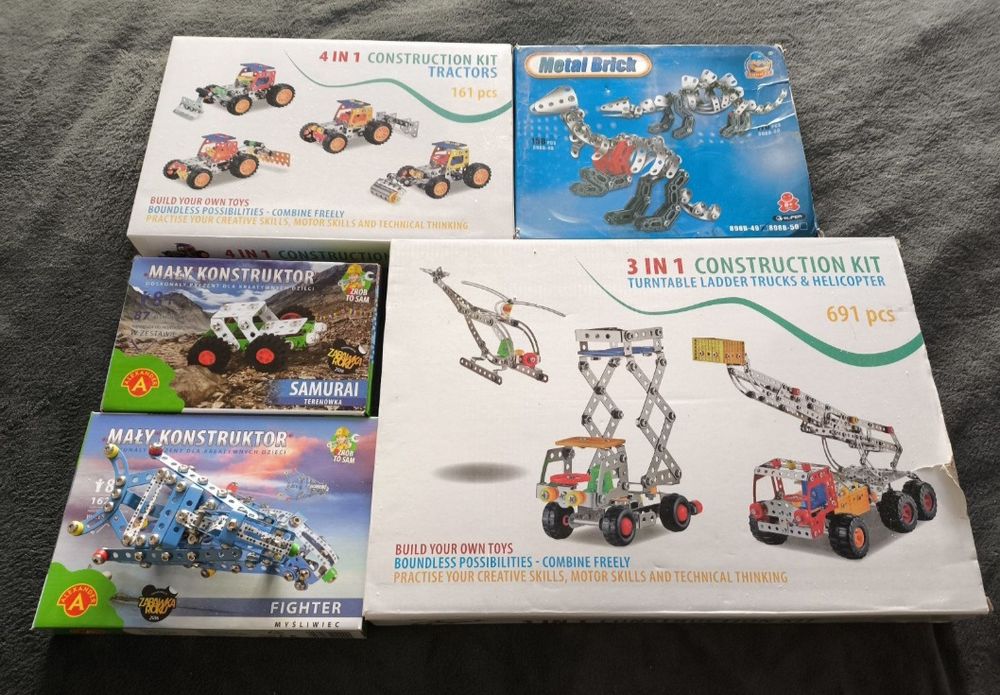 Zestawy do skręcania kreatywne - metalowe