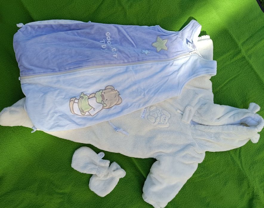 Pajacyk i śpiworek rozmiar 70.