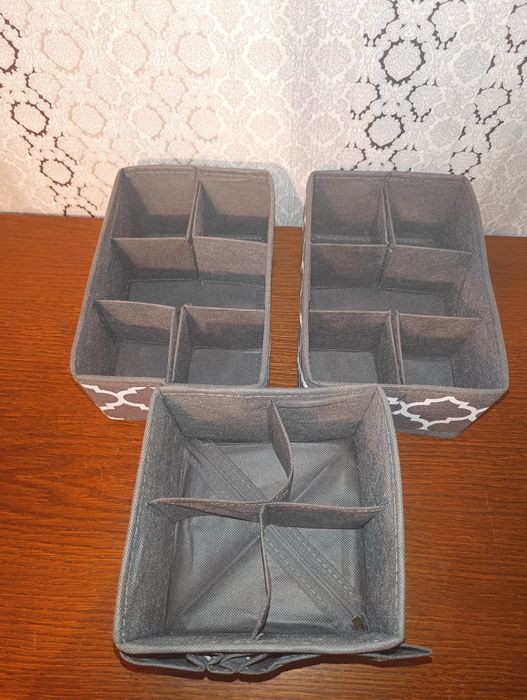 Zestaw 3 organizerow do szuflady