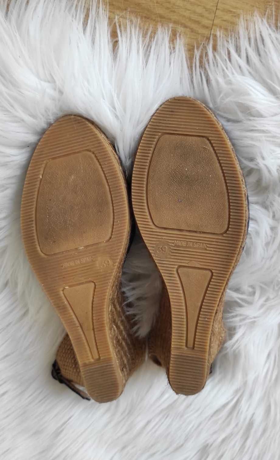 Hiszpańskie espadryle na koturnie handmade