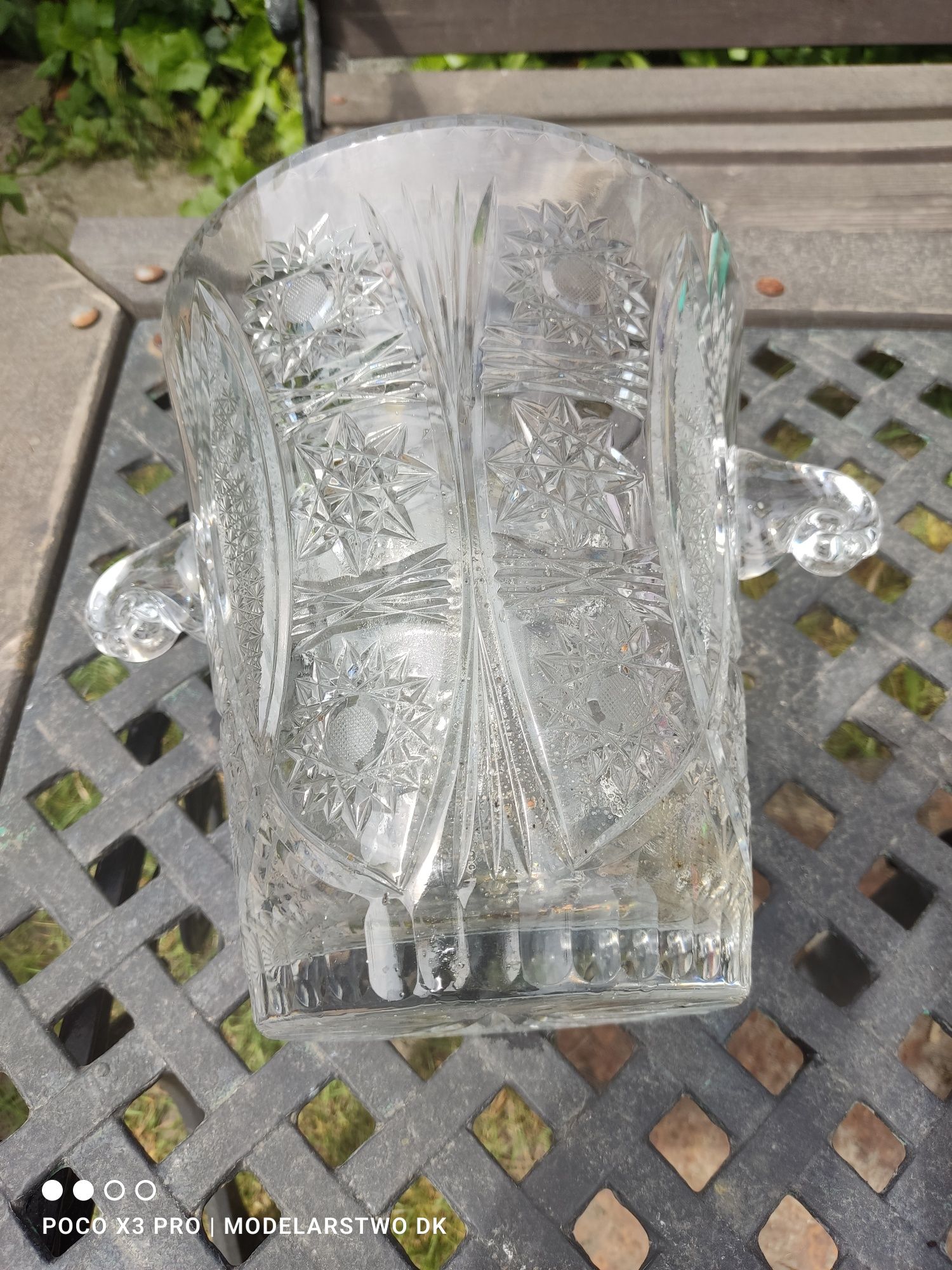 Duży wazon pojemnik kryształ do chłodzenia szampana, cooler
