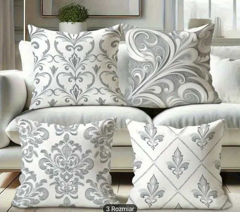 Stylowe poszewki na poduszki 5 sztuk 45x45 cm Nowe.
